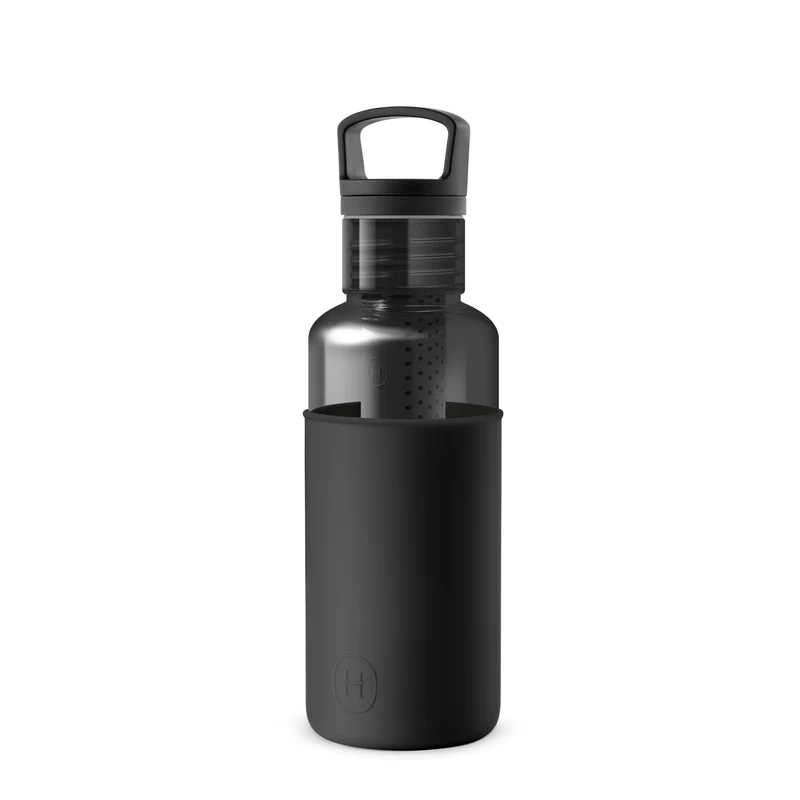 Vacuum Insulated Water Bottle - Black 20 oz Arctic Blue