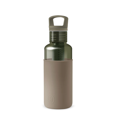 Clear Reusable Water Bottles With Infuser - Forest Green 20 oz