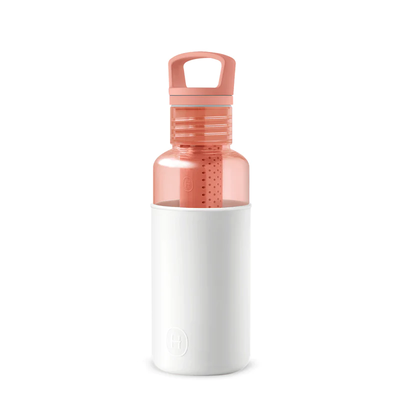 Clear Reusable Water Bottles With Infuser - Peachy Orange 20 oz
