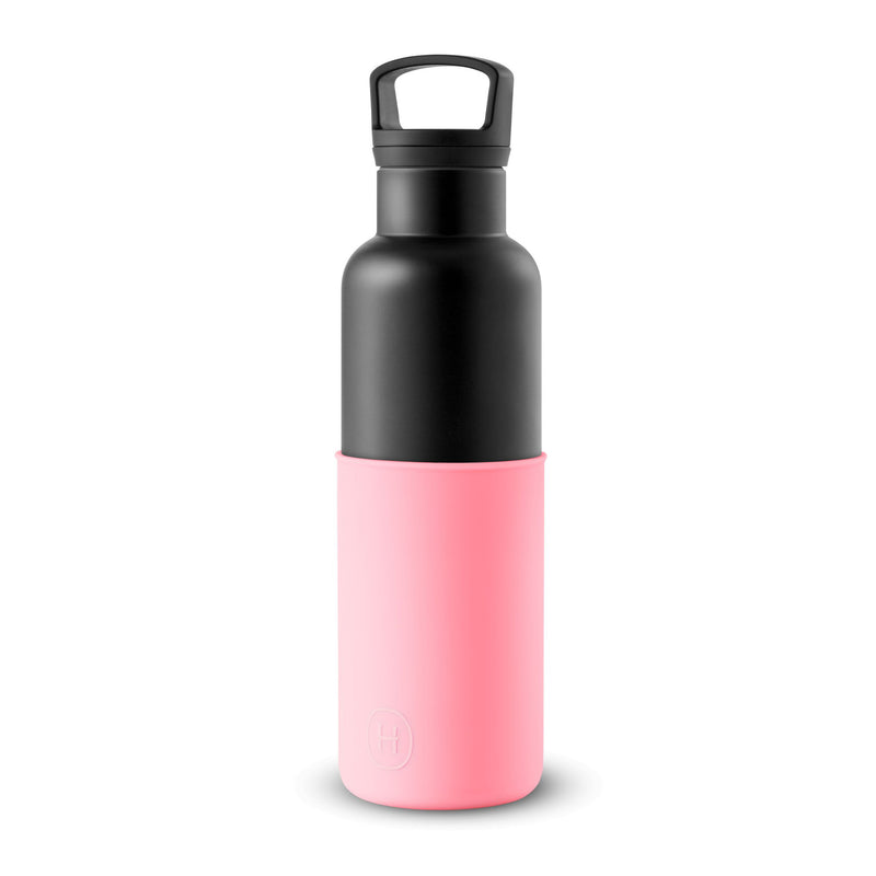 Black-Rose Pink 20 Oz, HYDY - Water bottles, 18/8 (304) Stainless Steel, BPA Free, Reusable