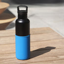 Black-Blue 20 Oz, HYDY - Water bottles, 18/8 (304) Stainless Steel, BPA Free, Reusable