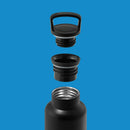Black-Blue 20 Oz, HYDY - Water bottles, 18/8 (304) Stainless Steel, BPA Free, Reusable