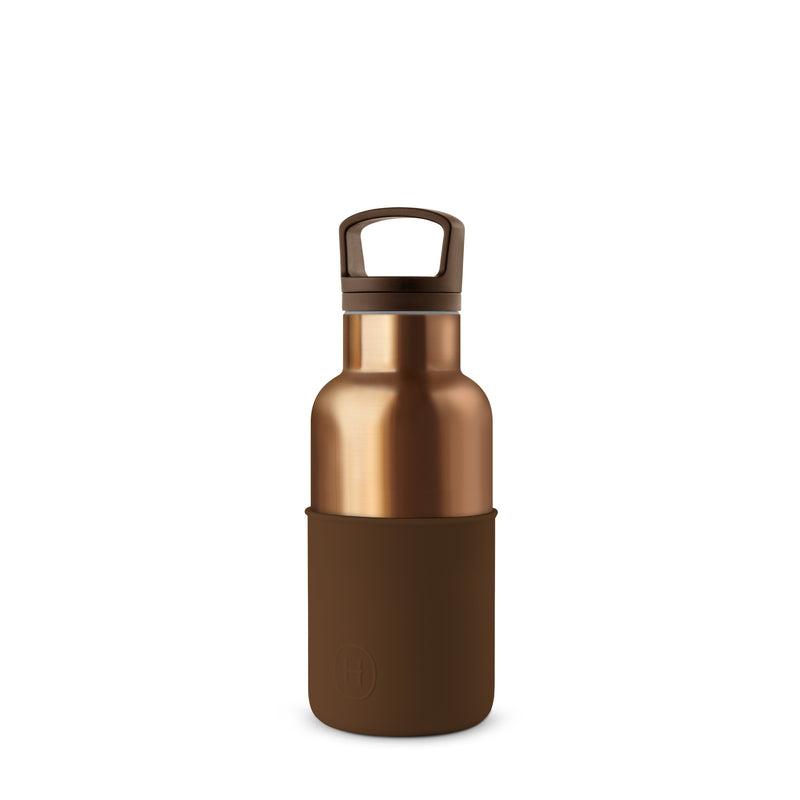 Bronze Gold-Mocha 12 Oz, HYDY - Water bottles, 18/8 (304) Stainless Steel, BPA Free, Reusable