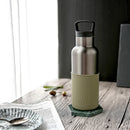 Titanium grey-Army Green 16 Oz, HYDY - Water bottles, 18/8 (304) Stainless Steel, BPA Free, Reusable