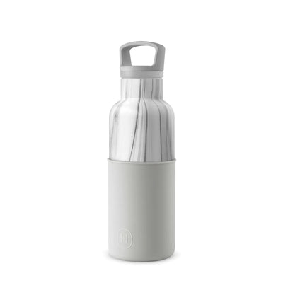 Vacuum Insulated Water Bottle - White Marble 16 oz