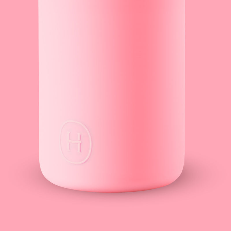 White-Rose pink 20 Oz, HYDY - Water bottles, 18/8 (304) Stainless Steel, BPA Free, Reusable